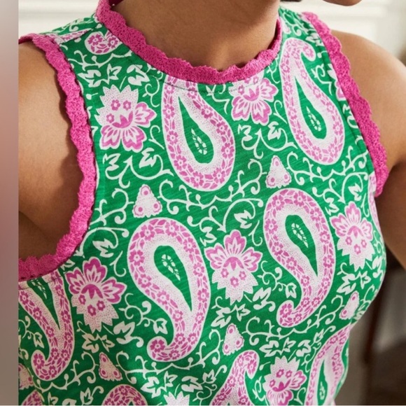 Boden Enchanting Paisley Print Tank Top - Picture 8 of 9
